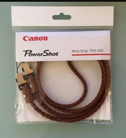 Canon PSN-200 PowerShot Braided Leather Neck Strap