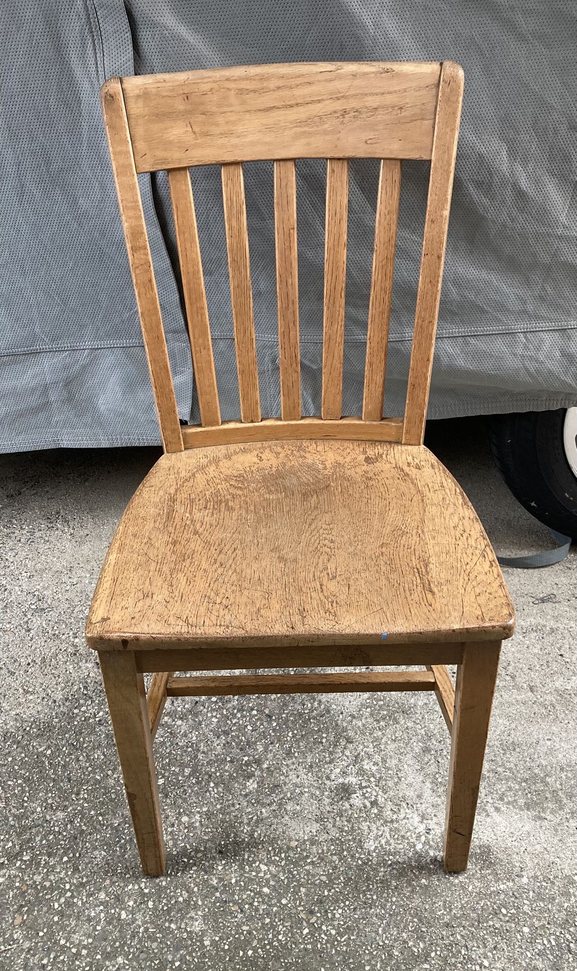 Vintage Desk Chair-Solid Wood Construction