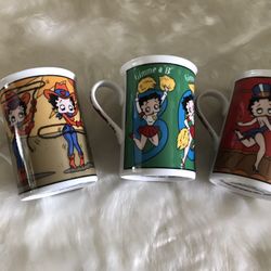 Betty Boop Fine Porcelain Collection mugs by Danbury Mint
