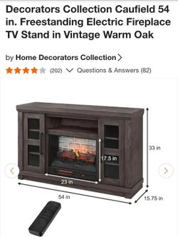 54 infrared media electric fireplace