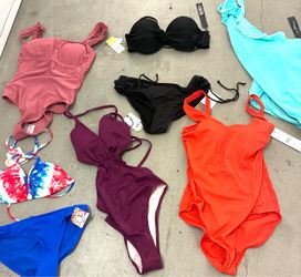Orange Red Bathing Suit