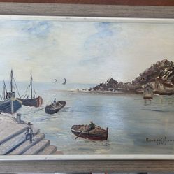 Fishing Boat Cove Painting
