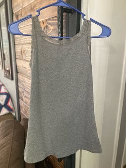 Gray Lace Trim Tank Top Size Large