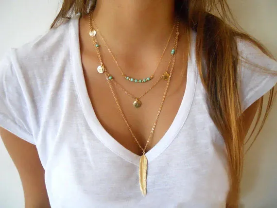 Leaf Charm Choker Necklace