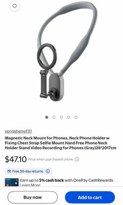 Smartphone magnetic neck holder