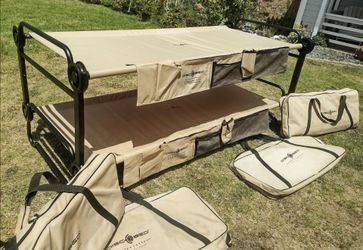 Disc-O-Bed Extra Large Bunk Cot with Organizers