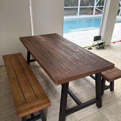 Outdoor brown table