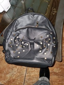 Leather backpack purse