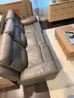 Gray Dual Reclining Loveseat with Center Console & Cup Holders