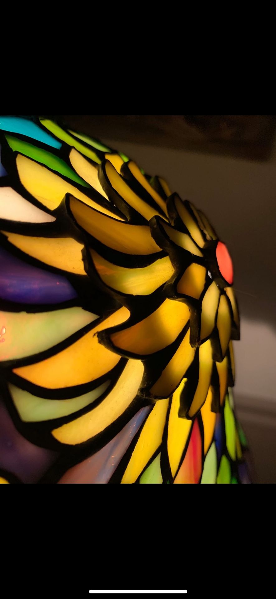 Vintage Stain Glass Lamp