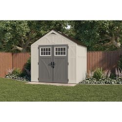 Suncast 8x7 Resin Storage Shed – Like New, Disassembled for Easy Pickup