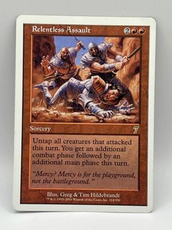 MTG 7th Edition Relentless Assault Sorcery Card