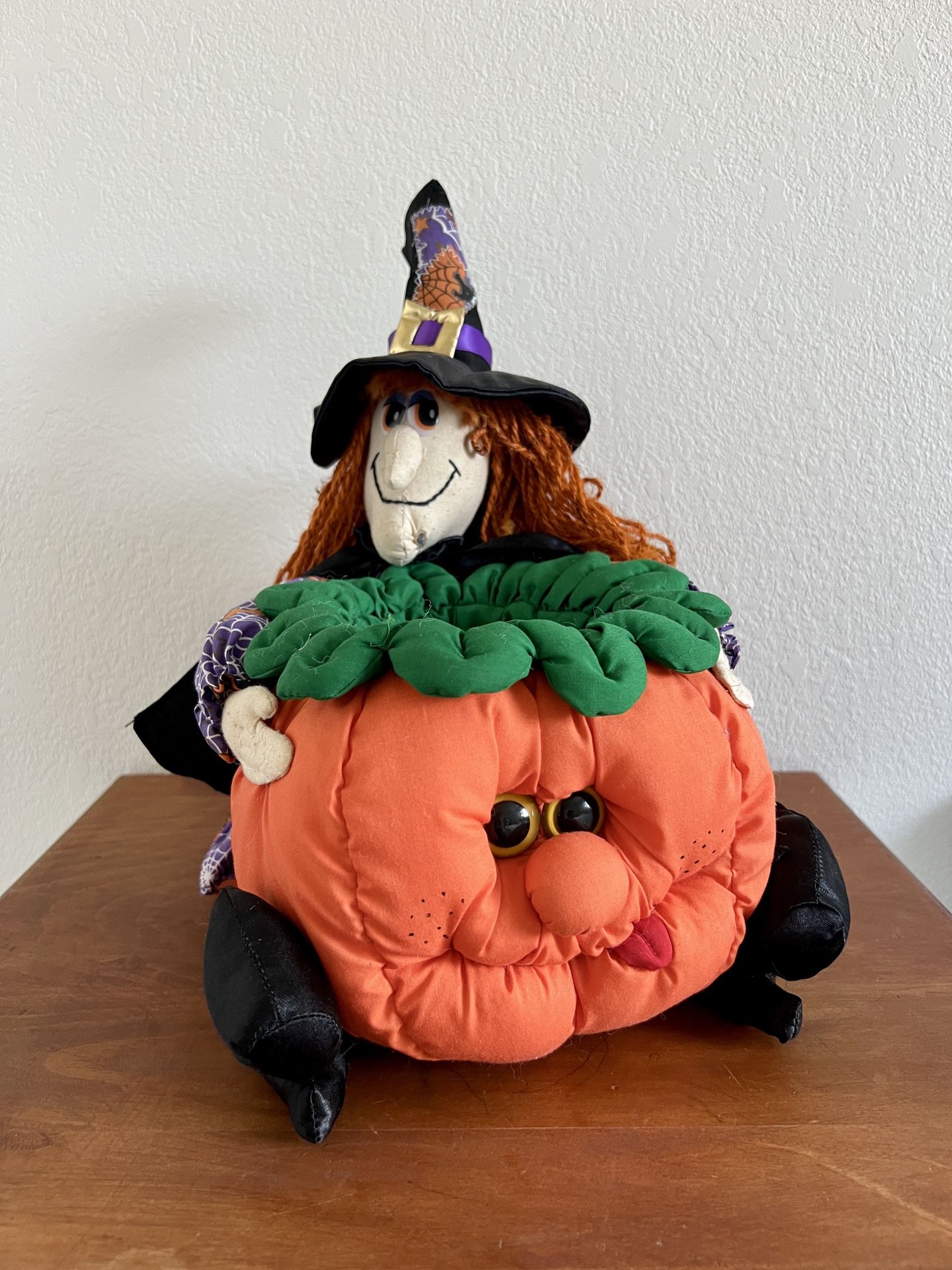 vintage halloween witch pumpkin candy bowl