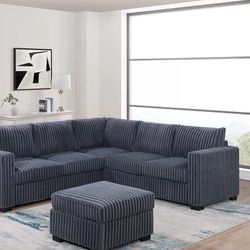 Sectional Gray And Black Available  