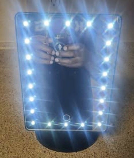 LED Lighting Desktop Makeup Vanity Mirror 6.5" x 8.5"