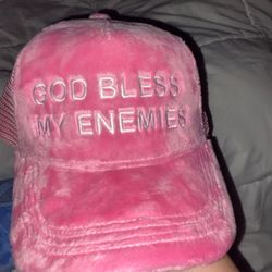Pink Bucket Hat “GOD BLESS MY ENEMIES “