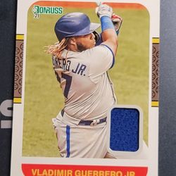 2021 Donruss Vladimir Guerrero Jr 1987 jersey patch relic card Blue Jays