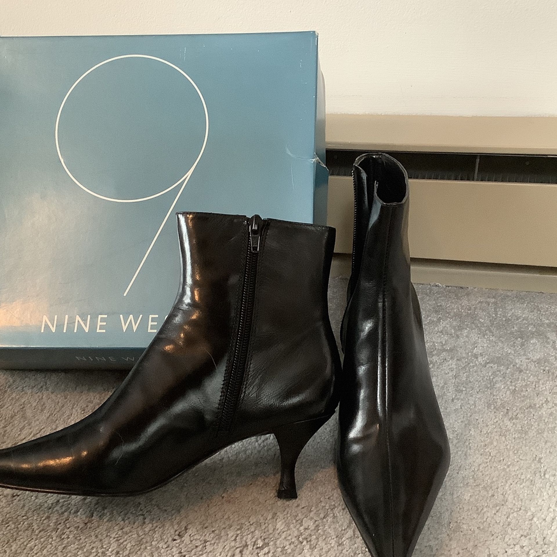 Nine West Leather Booties Size 7 New
