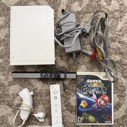 Nintendo Wii Console With Super Mario Galaxy