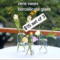 Vase,  Borosilicate Glass Zens , Bud Flower Vase 