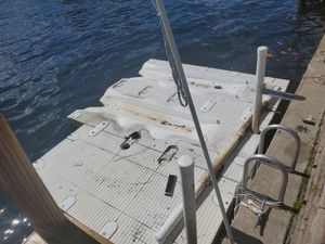 dock floating jetski platform styrofoam double side