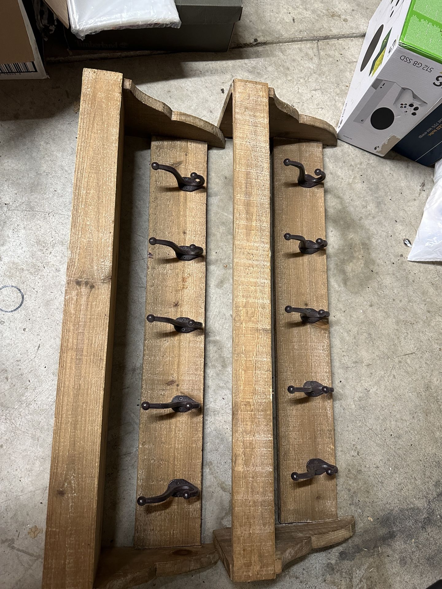 Rustic Wooden Coat Hooks
