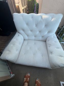 White Tufted Accent Chair