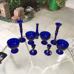 Cobalt Blue Glassware . Vintage