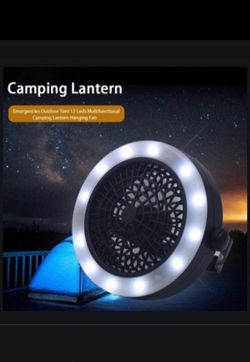 2in1 Portable Camping Combo LED Lantern and Fan Tent Camping Light ～Brand new～
