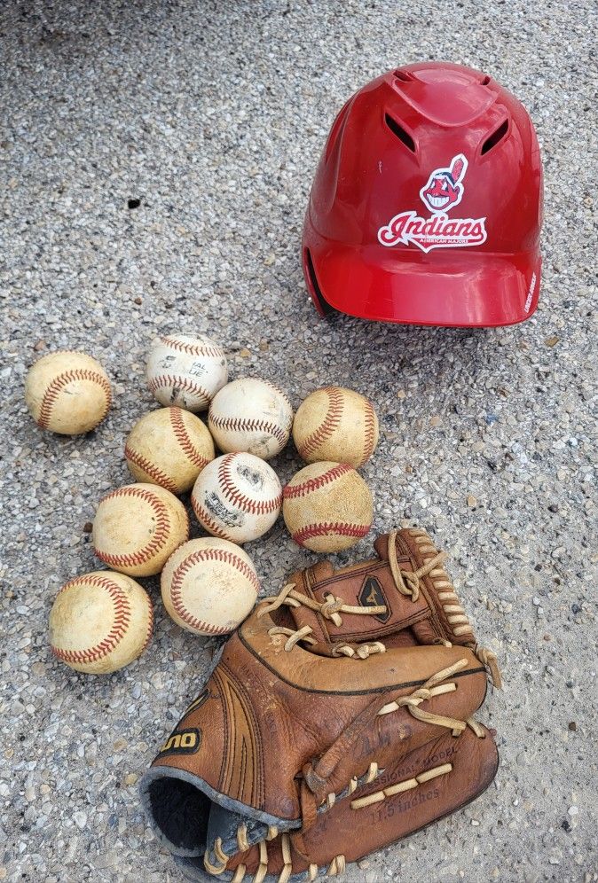 Baseball Bag With Assorted Items
