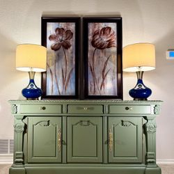 🔆🔆STUNNING SAGE GREEN dresser/buffet/tv Stand/dining Server/sideboard/credenza/chest