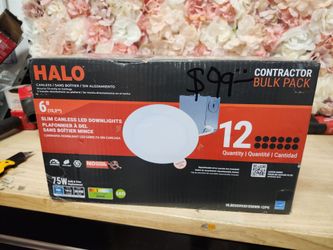 HALO
HLBE 6 in. Ultra-Slim Downlight 3000K Fixed CCT New Construction/Remodel Integrated LED Recessed Light Kit 12PK