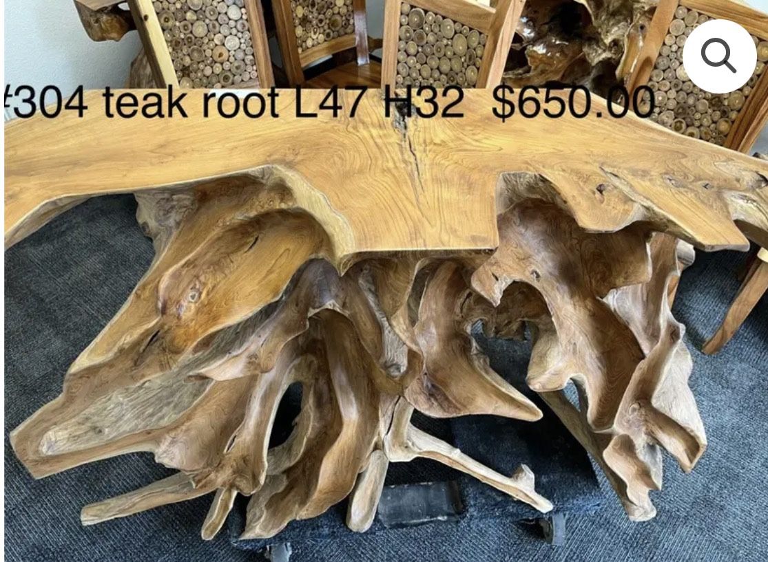 ✨🌿 Teak Root Wooden Console Table 🌿✨