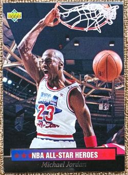 1992-93 UD # 15 Michael Jordan NBA All-Star Heroes UTAH All-Star Weekend Bulls