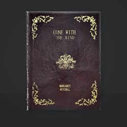 Gone With the Wind Faux Book Storage Box 13in Burgundy