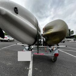 2 Kayaks, Trailer, & Gear