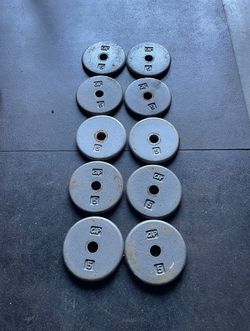 5 lbs Cap Standard 1” Weight Plate… Home Gym Fitness…