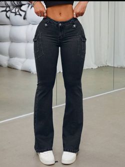 Black Flaired Jeans 
