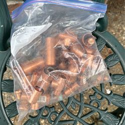 5 Pound Bag Of Assorted Solid Copper Pipe Pieces And Joints