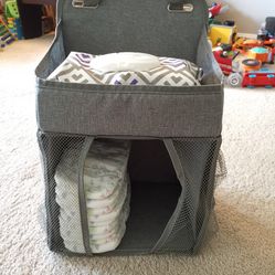 Crib diaper organizer