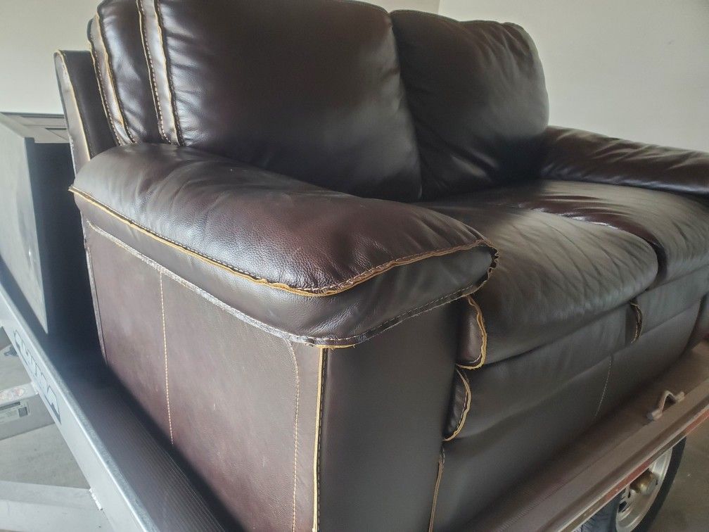 Leather Loveseat