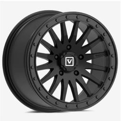 Valor V06 Beadlock 15X8 5x114.3 +40 Satin Black 4pc Utv Wheels