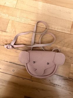 Donsje Britta Mouse Purse — Kids Leather Crossbody, Blush