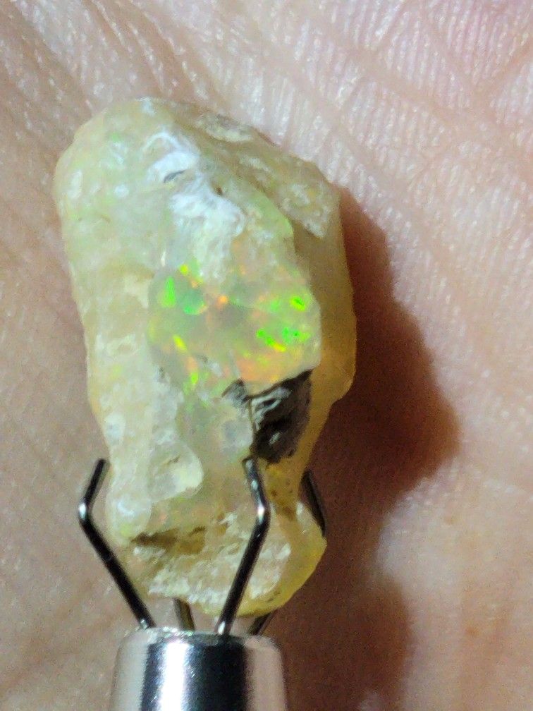 6.50ctw Ethiopian Fire Opal Rough Untreated Gemstone