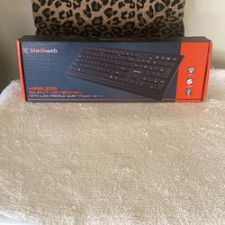Black web Wireless Silent Keyboard