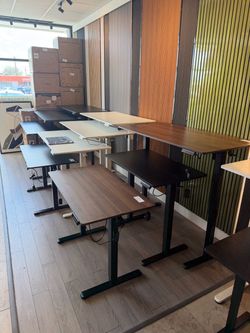 All Sizes Electric Standing Desks Assembled & In Box Tempe Showroom