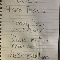  Tool/hand tools/Heavy Bag for cardio DoverNJ