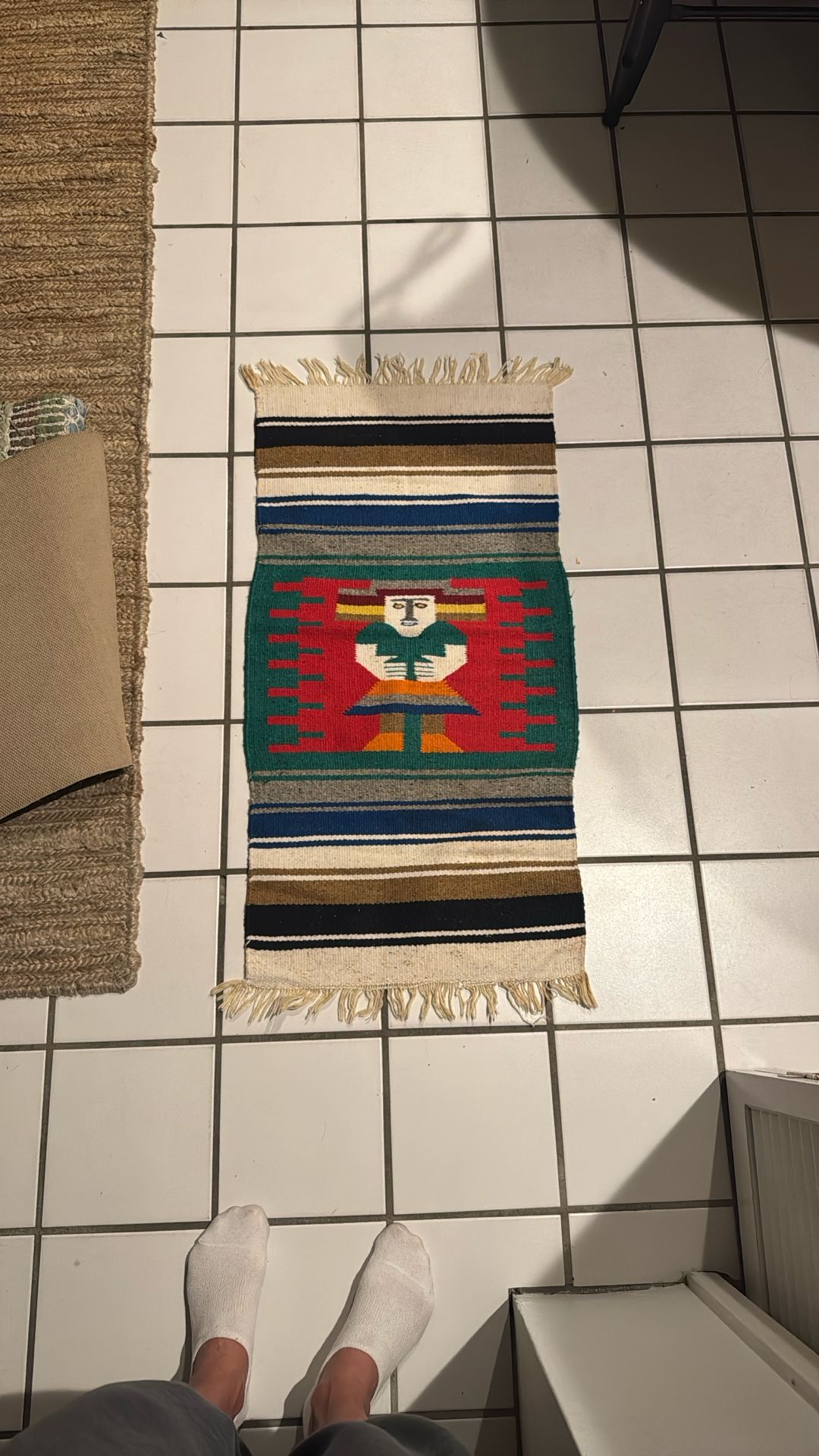 Vintage Handmade Native American Rug 36 X 17