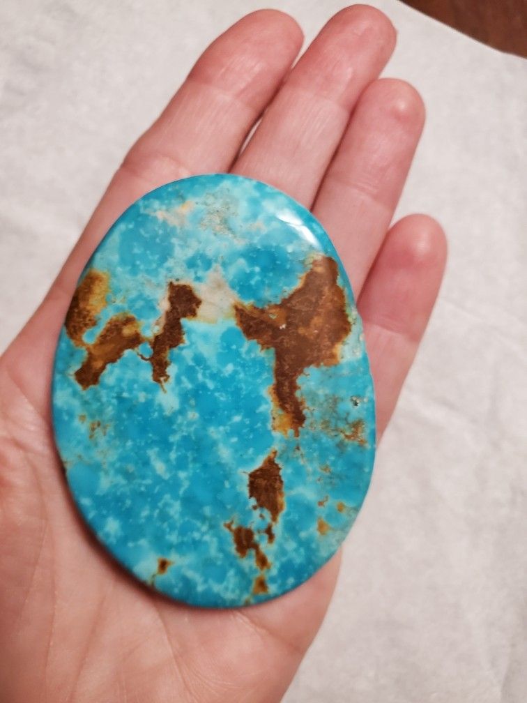 RARE VINTAGE LARGE TURQUOISE PINTO VALLEY CASTLE DOME MINE