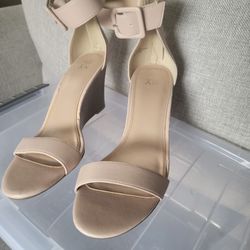 Nude Wedge Heels 